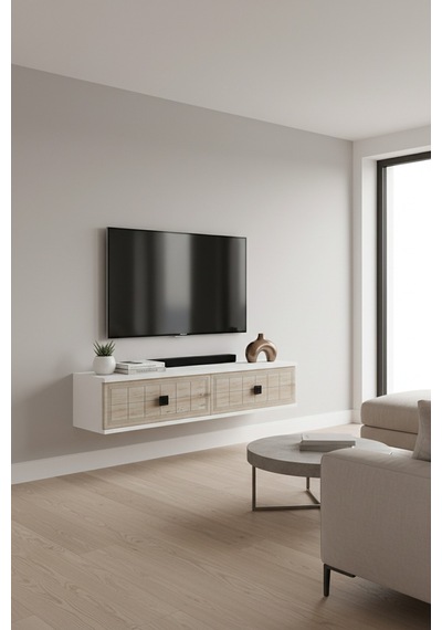 Tda1205at Yuka Duvara Montaj Tv Stand Antrasit-traverten 120cm