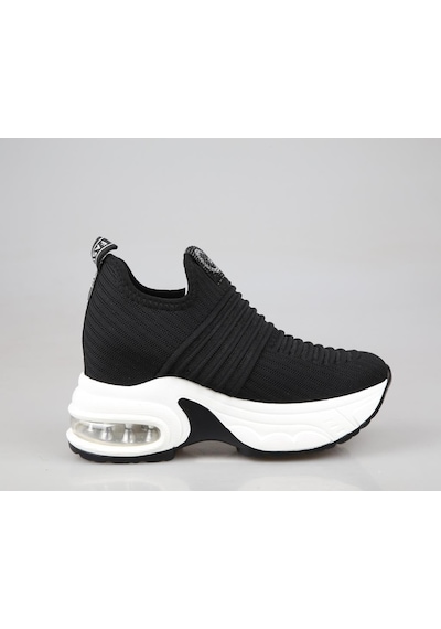 Guja 25y300-8 Dolgu Topuk Siyah Kadın Sneakers Siyah