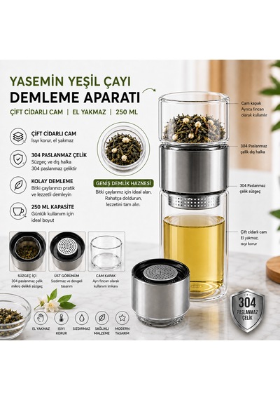 Muzeko 250ml Çift Katlı El Yakmayan Isıyı İçinde Tutan Cam Bardak Detox Bitki Çayı Demleme Ihlamur Demliği Bitki Çayı Demleme Tüm Bitki Çaylar İçin Uygundur Grı Kapak Gri - Şeffaf Muzeko 250ml Çift Katlı El Yakmayan Isıyı İçinde Tutan Cam Bardak Detox Bitki Çayı Demleme Ihlamur Demliği Bitki Çayı Demleme Tüm Bitki Çaylar İçin Uygundur Grı Kapak Gri - Şeffaf