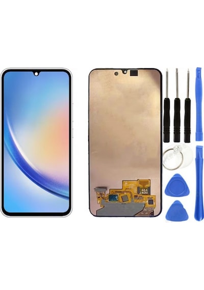 Te Samsung Uyumlu A34 5g A346f Lcd Ekran Siyah Servis + Tamir Seti
