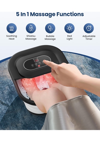Comfıer Isıtmalı Ayak Spa Masaj Aleti, Titreşimli Ayak Banyosu, Kabarcıklar, Masaj Silindirleri, Konforlu Ev Spa İçin Ayarlanabilir Sıcaklık, Kadın Erkek İçin Hediyeler Comfıer Isıtmalı Ayak Spa Masaj Aleti, Titreşimli Ayak Banyosu, Kabarcıklar, Masaj Silindirleri, Konforlu Ev Spa İçin Ayarlanabilir Sıcaklık, Kadın Erkek İçin Hediyeler