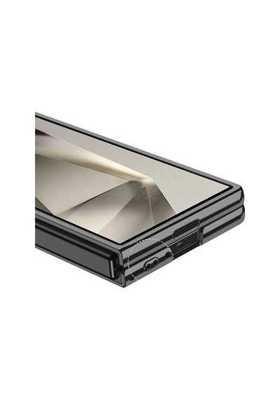 Samsung Uyumlu Galaxy Z Fold 6 Kılıf Cherena Full Camlı Kıpta Kılıf Mavi