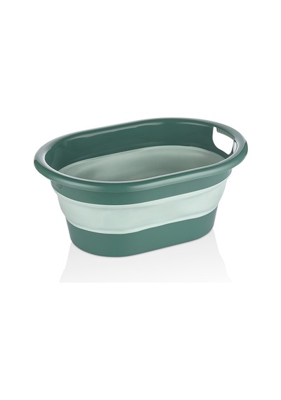 Qlux L-00959-3 Katlanabilir Sepet 18 Lt - Yeşil- 8'li Paket