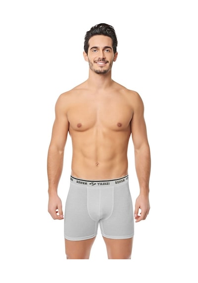 Seher Yıldızı 3'Lü Paket Erkek Boxer Pamuk Likralı Şort Boxer