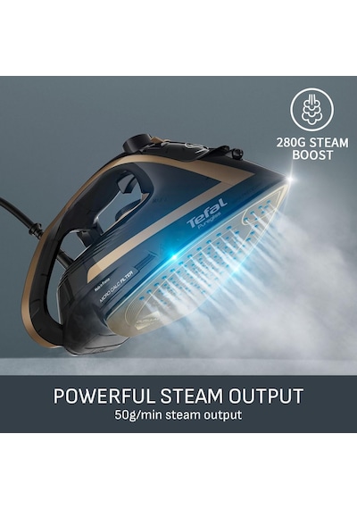Fv8064 Puregliss Buharlı Ütü 3000 Watt 280 G/dk Buhar Darbe 0 50 G/dk Değişken Buhar Dikey Buharlı Durilium Airglide Autoclean Ütü Tabanı Micro-calc Filtre, Siyah/altın