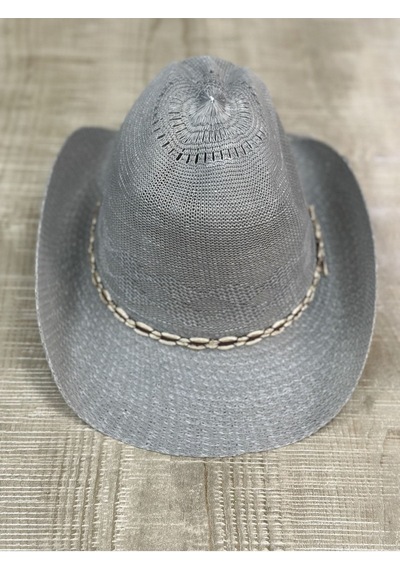 Aysbutk Unisex Hasır Şapka Gri