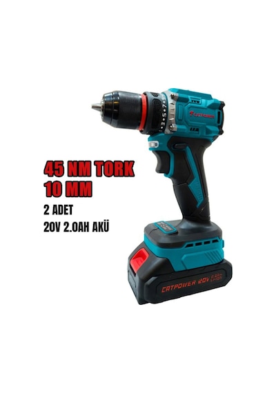 Catpower 1515 20V 2.0AH Li-ion Çift Akülü Vidalama Makinesi