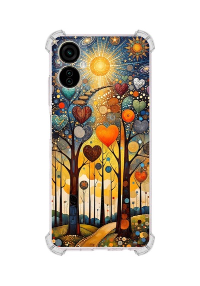 Printify Tecno Camon 19 Neo İle Uyumlu Düşlerin Dansı Serisi Yıldız Yolculuğu Tasarımlı Uv Baskılı Köşe Korumalı Antişok Kılıf Şeffaf