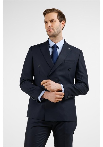 İmza Lacivert Kırlangıç Yaka 6 Drop Slim Fit Takım Elbise 1001255172 Lacivert