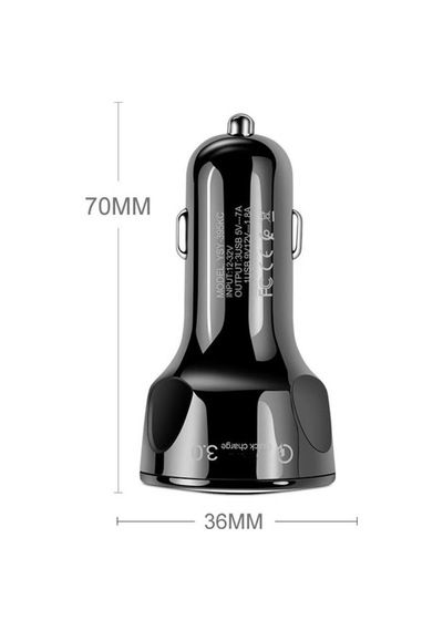Cj 55w 3 Port Usb Araç İçin Telefon Şarj Cihazı 3 Girişli Çakmaklık Adaptör-31a Pd 20w Qc 30