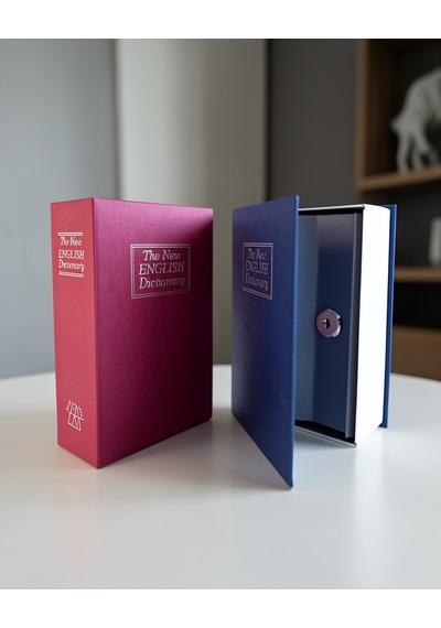 Büyük Boy Kitap Görünümlü Anahtarlı Kilitli Para Kasası 0