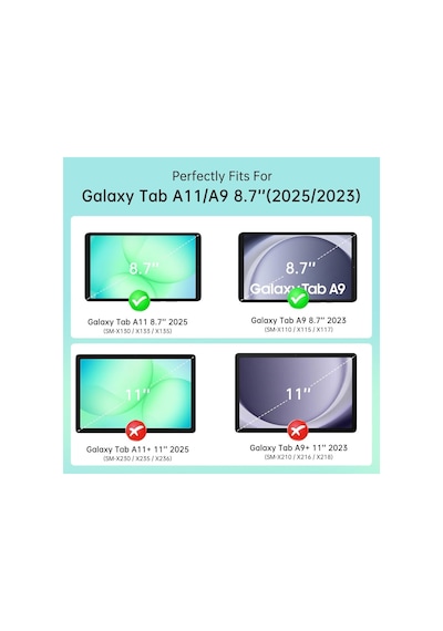 Samsung Uyumlu Galaxy Tab A11 8.7inç Kılıf Pu Deri Smart Standlı Case Uyku Modlu X133 X135 X135f