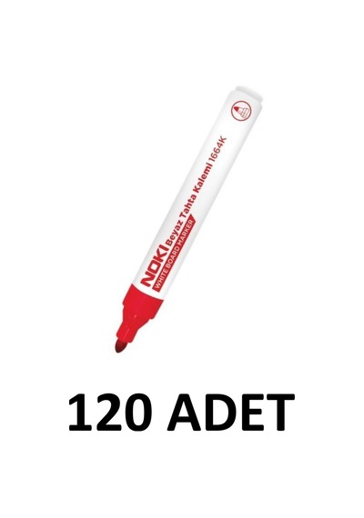 120 Adet 1664k Doldurulabilir Yazı Tahtası Kalemi Yuvarlak Uç Kırmızı Kırmızı