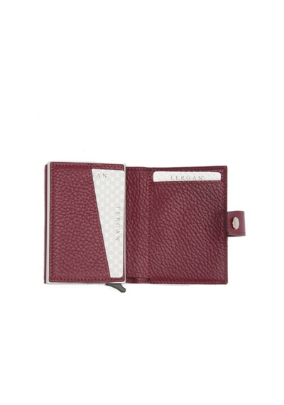 Tergan Bordo Deri Unisex Kredi Kartlık 00263M71