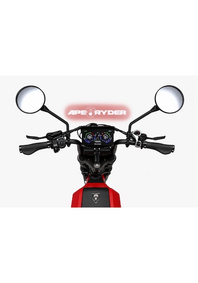Ape Ryder Gibbon Ultra Pro 1000w Elektrikli Bisiklet Kırmızı Ayna ve El gazı