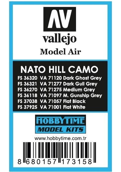 Vallejo Model Air-nato Hill 2 Camo Boya Seti -6 Ad Standart