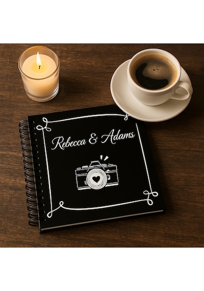 Koala Siyah Yapraklı Defter, Anı Defteri Polocard ,foto Albüm, Polaroid Foto Albüm