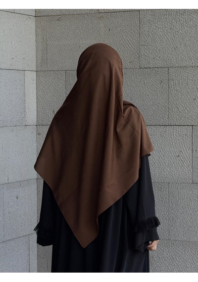 Qalortex Scarf Pamuklu Organik Modal Eşarp-kahve