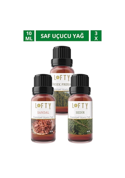 Lofty Sedir Sandal Frekans Uçucu Yağ Buhurdanlık Esansı Oda Kokusu 10 ML
