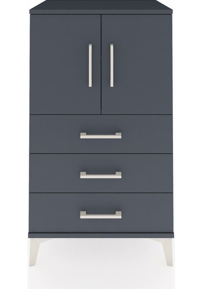 Hyperion Komodin 2 Raflı 3 Çekmeceli 2 Kapaklı 60x44x106 Antr... Antrasit