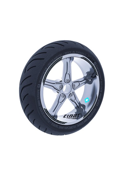 Double Stripe Tasarımlı Siyah Karbon Fiber Dokulu Jant Şeridi Sticker Çınar Extreme