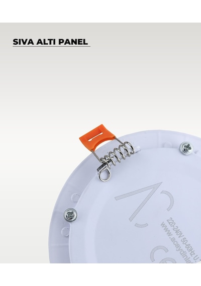 9w Sıva Altı Yuvarlak Slim Led Panel 3200k Sarı Işık - 2 Adet Beyaz