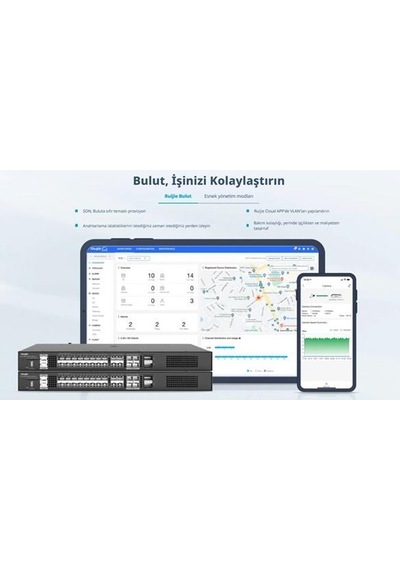 Ruıjıe Rg-cs86-20xs4vs2qxs-d 20-sfp+ 10gbe 4-sfp 10gbe 2-qsfp+ 40gbe Layer3 Yönetilebilir Swıtch