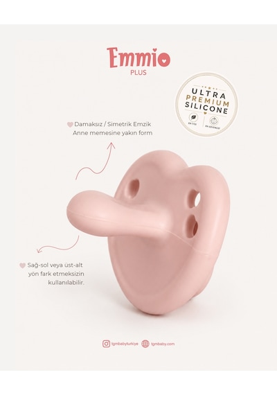Tgm Baby Ultra Premium Silikon Kalpli Emzik Plus Açık Pembe