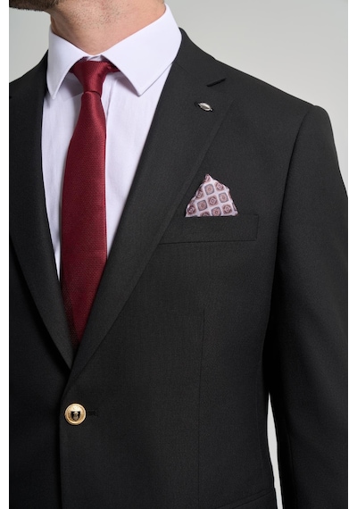 İmza Düz Bez Ayağı Mono Yaka Tam Astar Esnek 6 Drop Comfort Fit Ceket 1002245902 Siyah