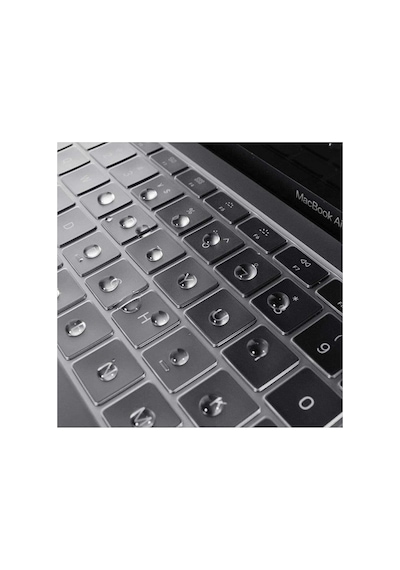 Macbook Air 13.6 M2 A2681 / M3 A3113 / M4 A3240 İle Uyumlu Türkçe Q Klavye Koruyucu, Şeffaf Sil