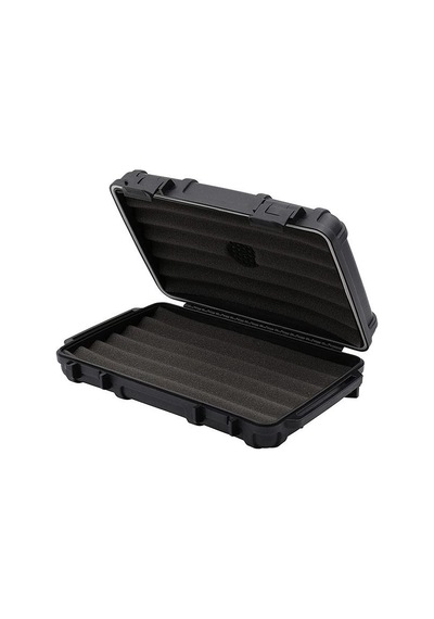 Cigar Caddy 5 XL 60 Ring Siyah Travel Humidor Puro Kutusu