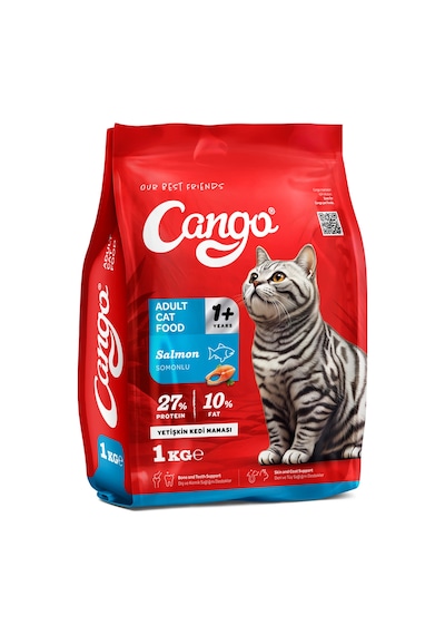 Cango Yetişkin Kedi Maması Somonlu 1 Kg 5'li