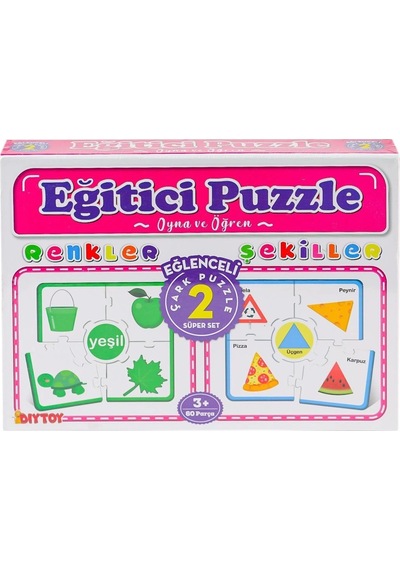 7194 Çark Puzzle Renkler Şekiller