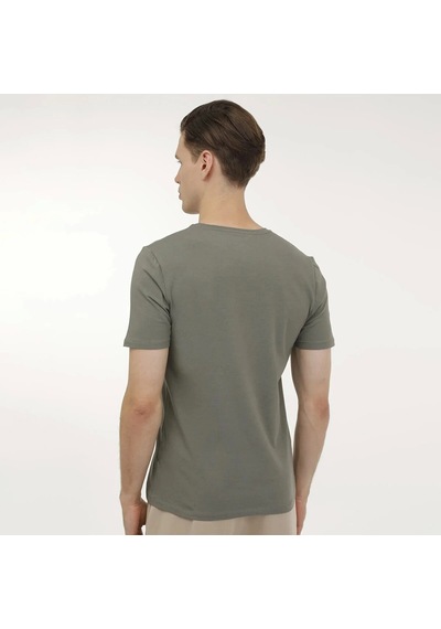 Lumberjack 101497400 M-ct106 Bsc V Nk T-sh 4fx T-shırt Haki