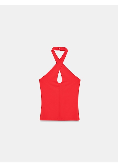 DİLVİN 21267 Halter Top-kırmızı