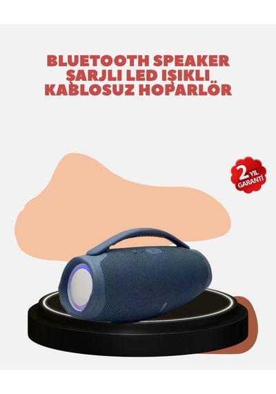 Renkli - 921 - Led Efektli Suya Dalı Tnabilir - Muratech - Kablosuz Hoparlör
