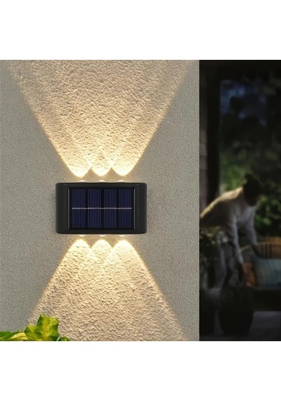 6 Ledli Solar Duvar Lamba Dekorasyon Aydınlatma Bceec