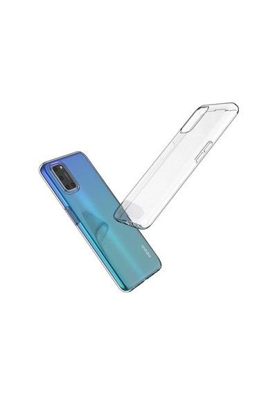 Noktaks - Oppo A92 Uyumlu - Kılıf Şeffaf Soft Slim Fitt Süper Silikon Kapak - T13660 Şeffaf