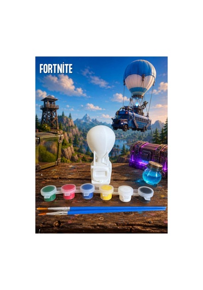 3d Fortnite Figür Boyama Seti - Kendin Boya Hobi Ve Etkinlik Seti - Akrilik Boya + 2 Fırça
