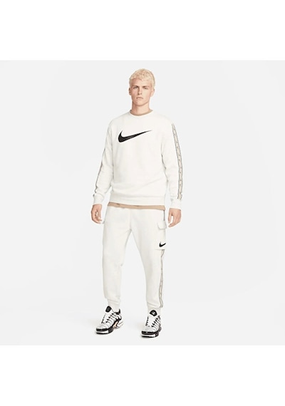 Nike Sportswear Repeat Swoosh Fleece Cargo Erkek Krem Eşofman Altı Dx2 001