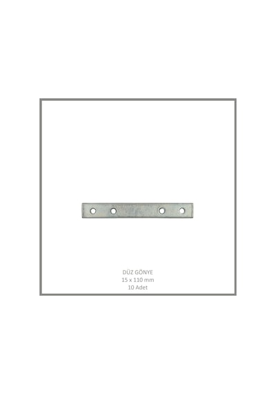 Düz Gönye, Sac Gönye, 15 X 110 Mm 10 Adet Metalik