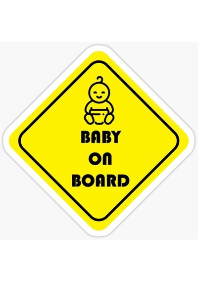 Baby On Board Arabada bebek var Oto Sticker Etiket 19CM md25