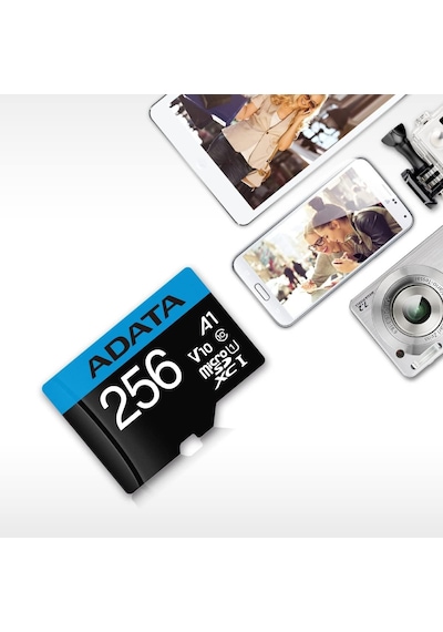 Adata 256gb Premier Microsdxc Card With Adapter Uhs-ı Class10 V10 Hafıza Kartı