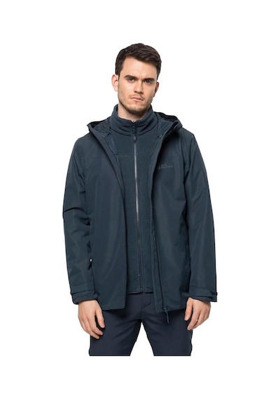 Jack Wolfskin Taubenberg 3IN1 Erkek Outdoor Mont Lacivert Mavi