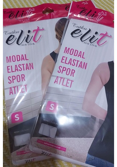 Tutku Elit Kadın Modal Likralı Spor Geniş Askılı Atlet 2003 - 3 Adet Siyah