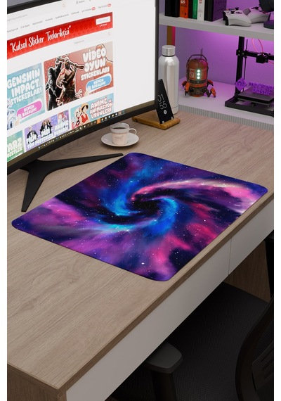 Galaksi Kaymaz Dikişli Kauçuk Oyuncu Mousepad V1 - 48x40 Xl Gaming Mouse Pad Fare Altlığı