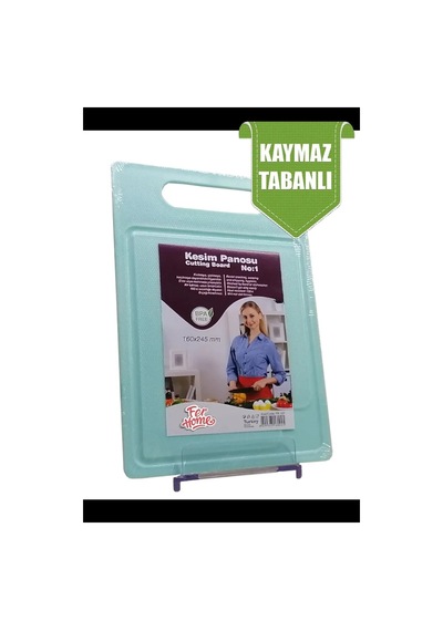 Jenerik Kesme Tahtası Kaydırmaz Plastik Kesme Sunum Tahtası Pratik Kesim Panosu 160x245 Mm Royaleks- Çok Renkli