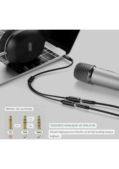 Riksoin Mikrofon Ve Kulaklık Ayırıcı 3.5mm Y Kablo Ce Lisanslı Sertifikalı Hi-fi Ses Teknolojisi Hasır Örgülü Sağlam Kablo 1 Adet Riksoin Mikrofon Ve Kulaklık Ayırıcı 3.5mm Y Kablo Ce Lisanslı Sertifikalı Hi-fi Ses Teknolojisi Hasır Örgülü Sağlam Kablo 1 Adet