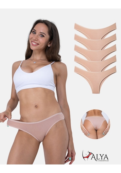 Alya Underwear Kadın Brazilian Külot 5 Adet Ten Ten