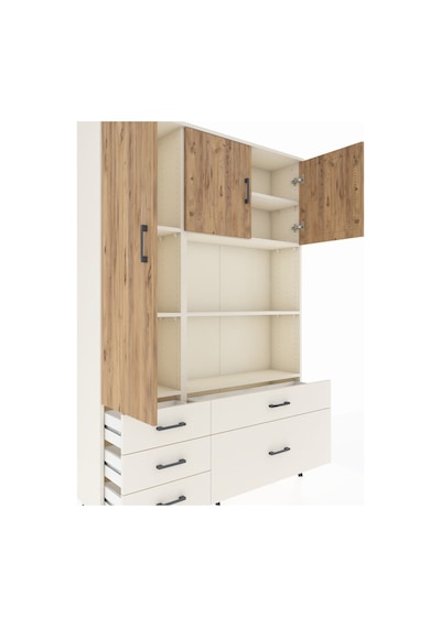 Arges Dolap 7 Raflı 5 Çekmeceli 3 Kapaklı 132x30x195 Aytaşı-ç... Aytaşı